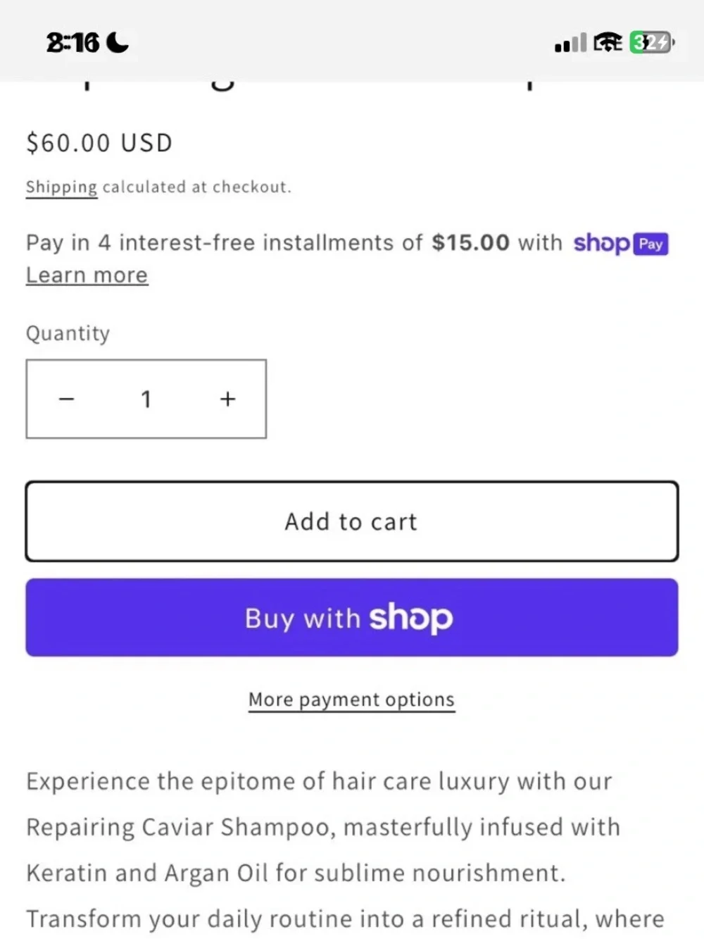 L C Repairing Shampoo - Lavender Purple